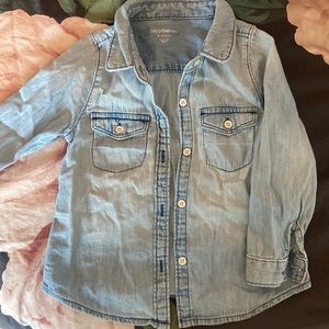 2T Gap Denim Bottom Down Shirt